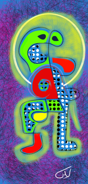 Arts numériques intitulée "Totaz" par Franck Werner, Œuvre d'art originale, Peinture numérique