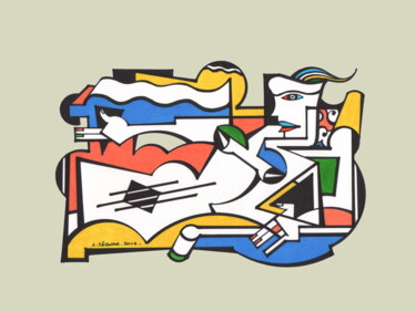 Andrographie N° 15009 Drawing titled "Andrographie N° 150…" by Lucien Ségura, Original Artwork, Marker