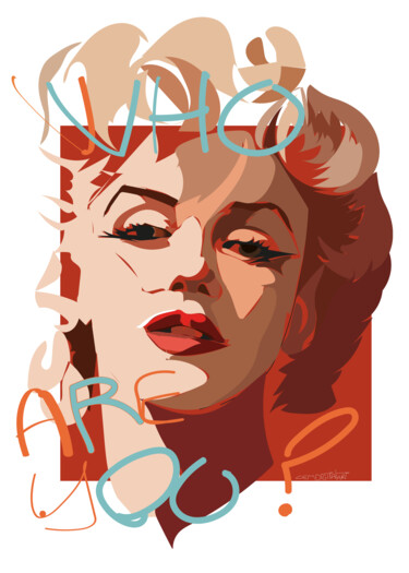 Artes digitais intitulada "Marilyn ,who are yo…" por Cesare Maestrelli, Obras de arte originais, Pintura digital
