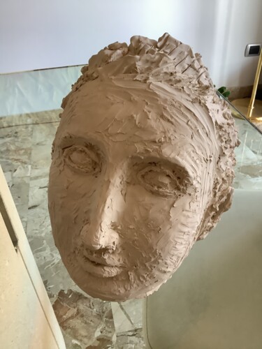 Sculptuur getiteld "L’ attimo" door Valentina Majer, Origineel Kunstwerk, Klei