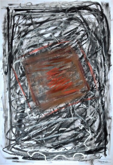 Composição com Forma Geométrica Painting titled "Composição com Form…" by Franco, Original Artwork, Pastel