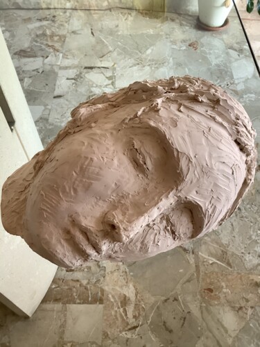 Sculptuur getiteld "La notte" door Valentina Majer, Origineel Kunstwerk, Klei