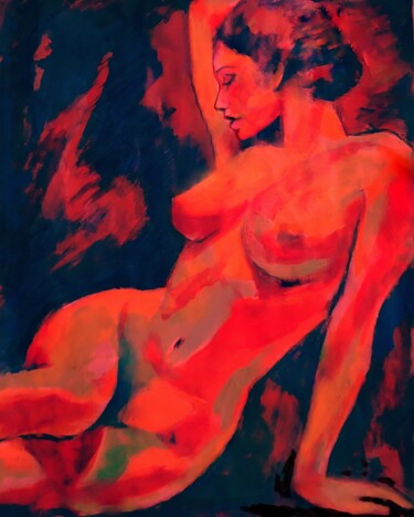 "Nude Pause" 绘画 标题为“"Nude Pause"” 由Helena Wierzbicki, 原创艺术品, 丙烯
