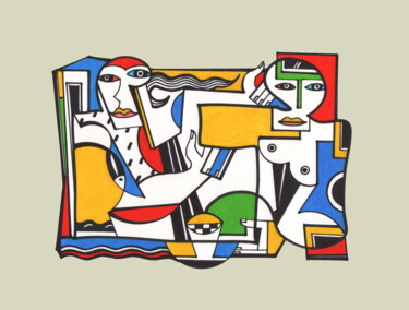 Andrographie N° 34905 Dessin intitulée "Andrographie N° 349…" par Lucien Ségura, Œuvre d'art originale, Marqueur