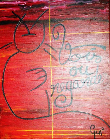 Peinture intitulée ""Vois ou regarde"" par Guillaume Bodin (Gui²), Œuvre d'art originale, Acrylique