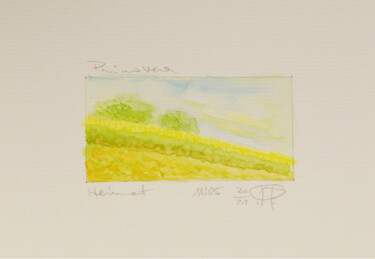 Malerei mit dem Titel "Serie Heimat Primav…" von Pasqualino Palmieri (PP Pascal), Original-Kunstwerk, Aquarell