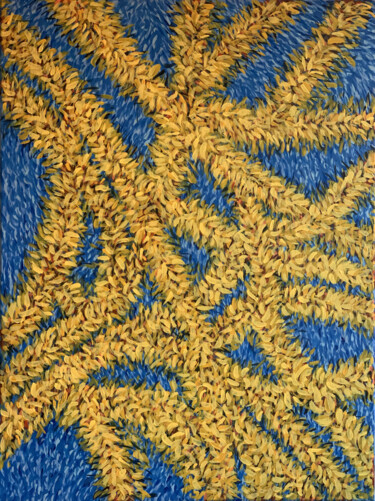 Malerei mit dem Titel "Forsizia" von Pasqualino Palmieri (PP Pascal), Original-Kunstwerk, Acryl Auf Keilrahmen aus Holz mont…