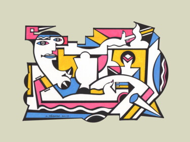 Andrographie N° 80161 Drawing titled "Andrographie N° 801…" by Lucien Ségura, Original Artwork, Marker