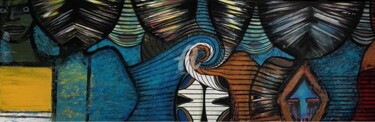 Peinture intitulée "THE FACES" par Laila Gauthier (LAILABAGAU), Œuvre d'art originale, Acrylique Monté sur Châssis en bois