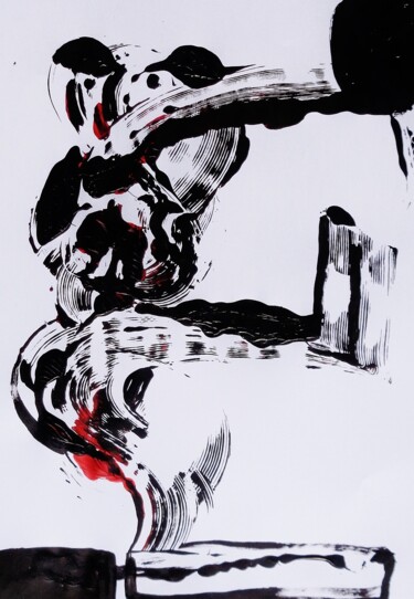 Malerei mit dem Titel "ça va mon lapin" von Francisco Mendes, Original-Kunstwerk, Acryl