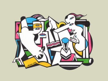 Andrographie N° 73091 Dessin intitulée "Andrographie N° 730…" par Lucien Ségura, Œuvre d'art originale, Marqueur