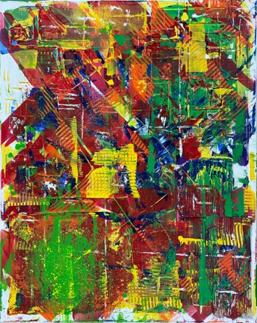 Malerei mit dem Titel "coMqlexity of liFe" von Andreas Angleitner, Original-Kunstwerk, Acryl