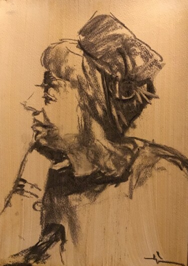 Plaisance Dessin intitulée "Plaisance" par Dominique Dève, Œuvre d'art originale, Fusain