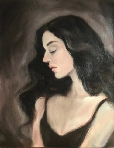 Elegance Painting titled "Elegance" by Isolde Pavlovskaya, Original Artwork, Oil Mounted on Wood Stretcher frame