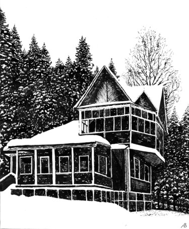 제목이 "In the Middle of Wi…"인 그림 Владимир Абаимов로, 원작, 잉크
