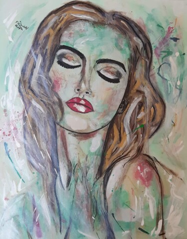 Peinture intitulée "Isabelle" par Katarzyna Kwapisz, Œuvre d'art originale, Acrylique