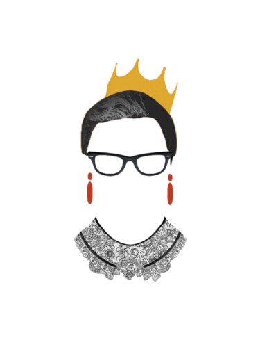 绘画 标题为“RBG Ruth Bader Gins…” 由Tony Rubino, 原创艺术品, 丙烯 安装在木质担架架上