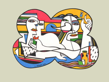 Andrographie N° 39179 Drawing titled "Andrographie N° 391…" by Lucien Ségura, Original Artwork, Marker