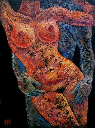Erotic Painting Love Couple Painting Nude Woman Sexual Art Ζωγραφική με τίτλο "Erotic Painting Lov…" από Tatiana Matveeva, Αυθεντικά έργα τέχνης, Λάδι Τοποθετήθηκε στο Χαρτόνι
