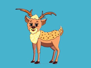 数字艺术 标题为“Deer Character” 由Sosar, 原创艺术品, 2D数字工作
