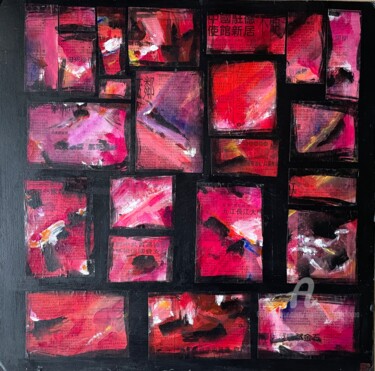 Schilderij getiteld "Scènes de la vie" door Simone Cros-Morea, Origineel Kunstwerk, Acryl