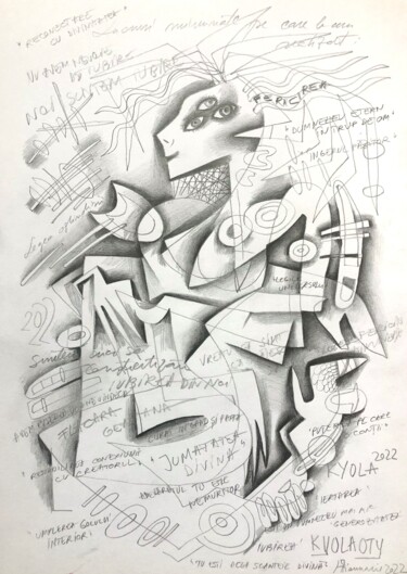 「Pozitive feelings」というタイトルの描画 Kaola Otyによって, オリジナルのアートワーク, 鉛筆