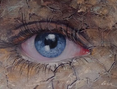 绘画 标题为“A sad eye oil print…” 由Filip Petrovic, 原创艺术品, 油