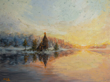 AT THE SUNSET OF FAITH, 60x80 oil painting 제목이 "AT THE SUNSET OF FA…"인 미술작품 Natiko로, 원작, 기름