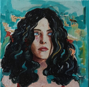Pintura intitulada "fastidio" por Laura Muolo, Obras de arte originais, Óleo