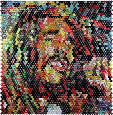 Κολάζ με τίτλο "Bob Marley - 2020" από Henning Leuschner, Αυθεντικά έργα τέχνης, Κολάζ
