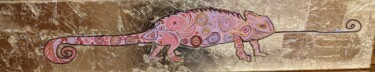 Peinture intitulée "Simon le caméléon" par Claire Ferrari (klrferr), Œuvre d'art originale, Acrylique