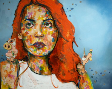 Peinture intitulée "le chroniqueur de l…" par Pascal Fairier, Œuvre d'art originale, Acrylique