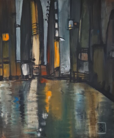 Peinture intitulée "Nocturne" par Inke Bemelmans, Œuvre d'art originale, Acrylique