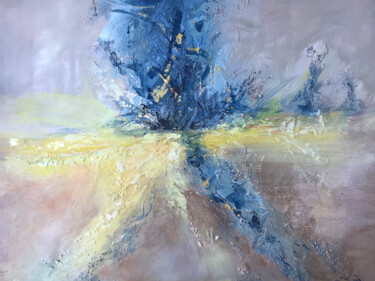 Peinture intitulée "Flammes - 02" par Nadia Poullain, Œuvre d'art originale, Acrylique