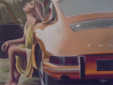 绘画 标题为“My Porsche 2” 由Liubov Aristova, 原创艺术品, 油