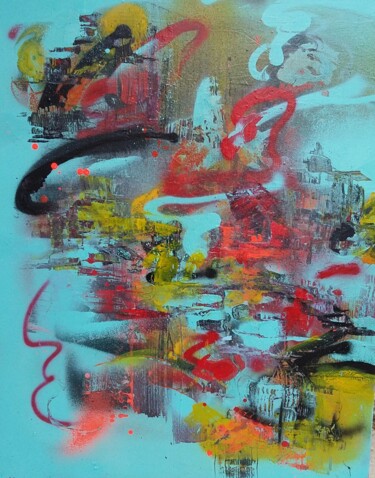 Schilderij getiteld "Atmosphère" door Patricia Vimard, Origineel Kunstwerk, Acryl