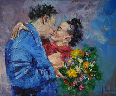 Frida and Diego in love Painting titled "Frida and Diego in…" by Gianni Mattu, Original Artwork, Oil