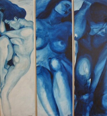绘画 标题为“Triptychon: The BEL…” 由Hamid Valentin Esmann, 原创艺术品, 油