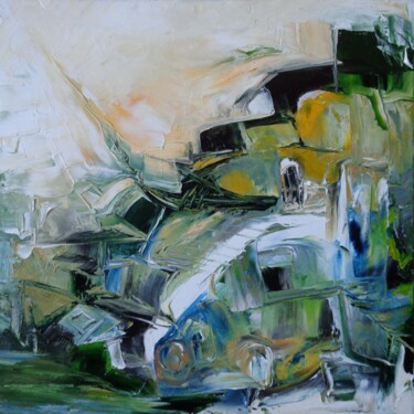 Peinture intitulée "Abstrait 10" par Isabelle Ilic, Œuvre d'art originale, Huile