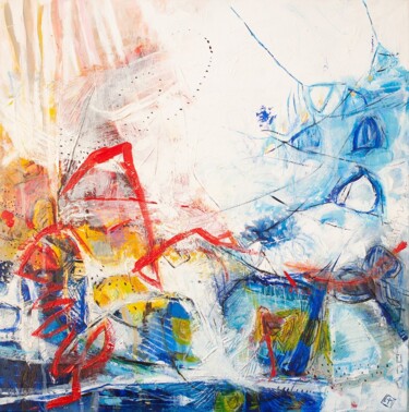 Peinture intitulée "Jardins suspendus 1…" par Élisabeth Augendre Moreau, Œuvre d'art originale, Acrylique Monté sur Châssis…