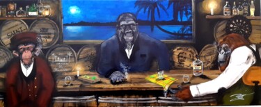 Peinture intitulée "Rhum addicts" par Kevin Bardin, Œuvre d'art originale, Acrylique