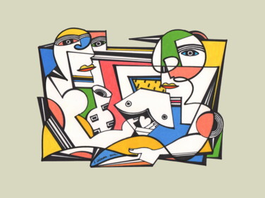 Andrographie N° 50309 Dessin intitulée "Andrographie N° 503…" par Lucien Ségura, Œuvre d'art originale, Marqueur