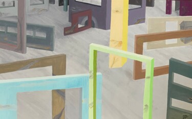 Peinture intitulée "Il labirinto della…" par Gabriele Provana, Œuvre d'art originale, Huile