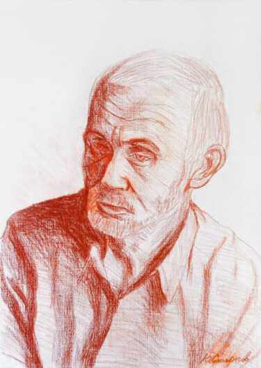Dessin intitulée "Chariz" par Yury Smirnov, Œuvre d'art originale, Conté