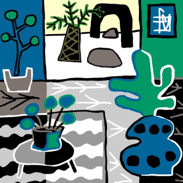 数字艺术 标题为“dedans dehors” 由Franck Vidal, 原创艺术品, 数字油画