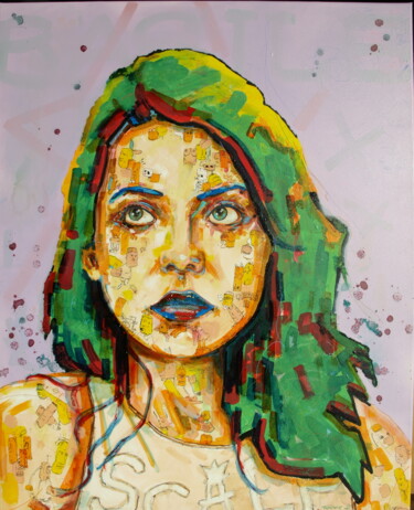 Peinture intitulée "punkette" par Pascal Fairier, Œuvre d'art originale, Acrylique