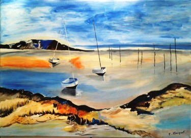 Peinture intitulée "Marée basse" par Pascaline Marquet Bernard, Œuvre d'art originale, Acrylique