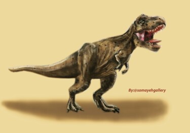 数字艺术 标题为“Dinosaur is yealing” 由Sosar, 原创艺术品, 数字油画