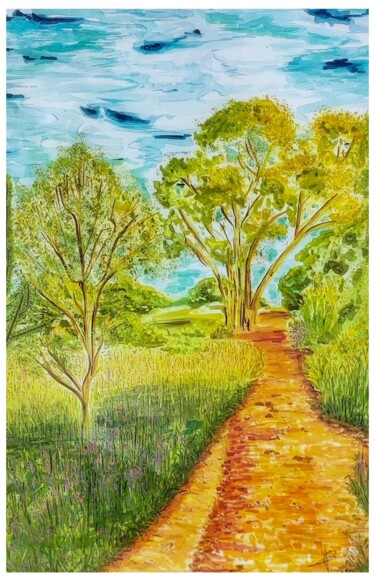 Peinture intitulée "Campagne Marseillai…" par Bobraïs, Œuvre d'art originale, Aquarelle
