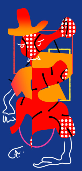 Arts numériques intitulée "Captain fracasse" par Franck Werner, Œuvre d'art originale, Peinture numérique